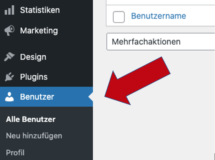 Benutzerverwaltung in WordPress